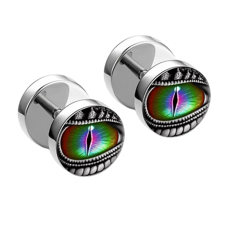 POHOUR 2 шт./лот Драконий глаз искусственные ушные заглушки из нержавеющей стали