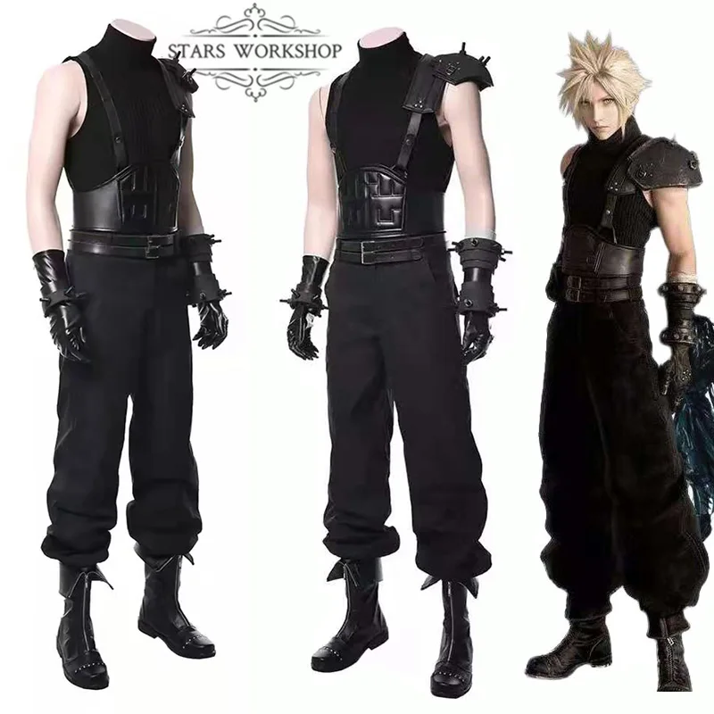 Горячая игра финальная фантазия VII 7 Косплей облачные войны косплей костюм черный