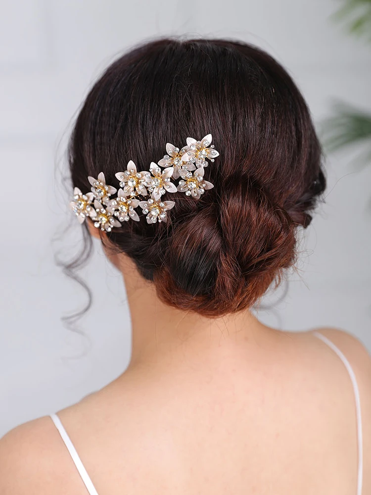 Винтажные Свадебные украшения для волос золотые вуалетки ручная работа головные