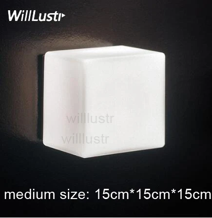 Willlustr Cubi Бра Лампа для отеля, ресторана, дверной проем, крыльцо, туалетный светильник, новинка Ufficio Stile, современный светильник - Цвет абажура: medium size