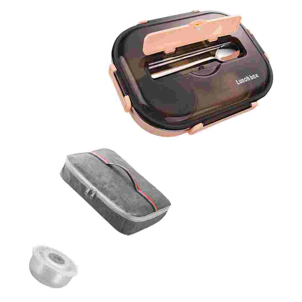 

1 Set Food Sealing Box Bento Container Food Box Office with Chopsticks )