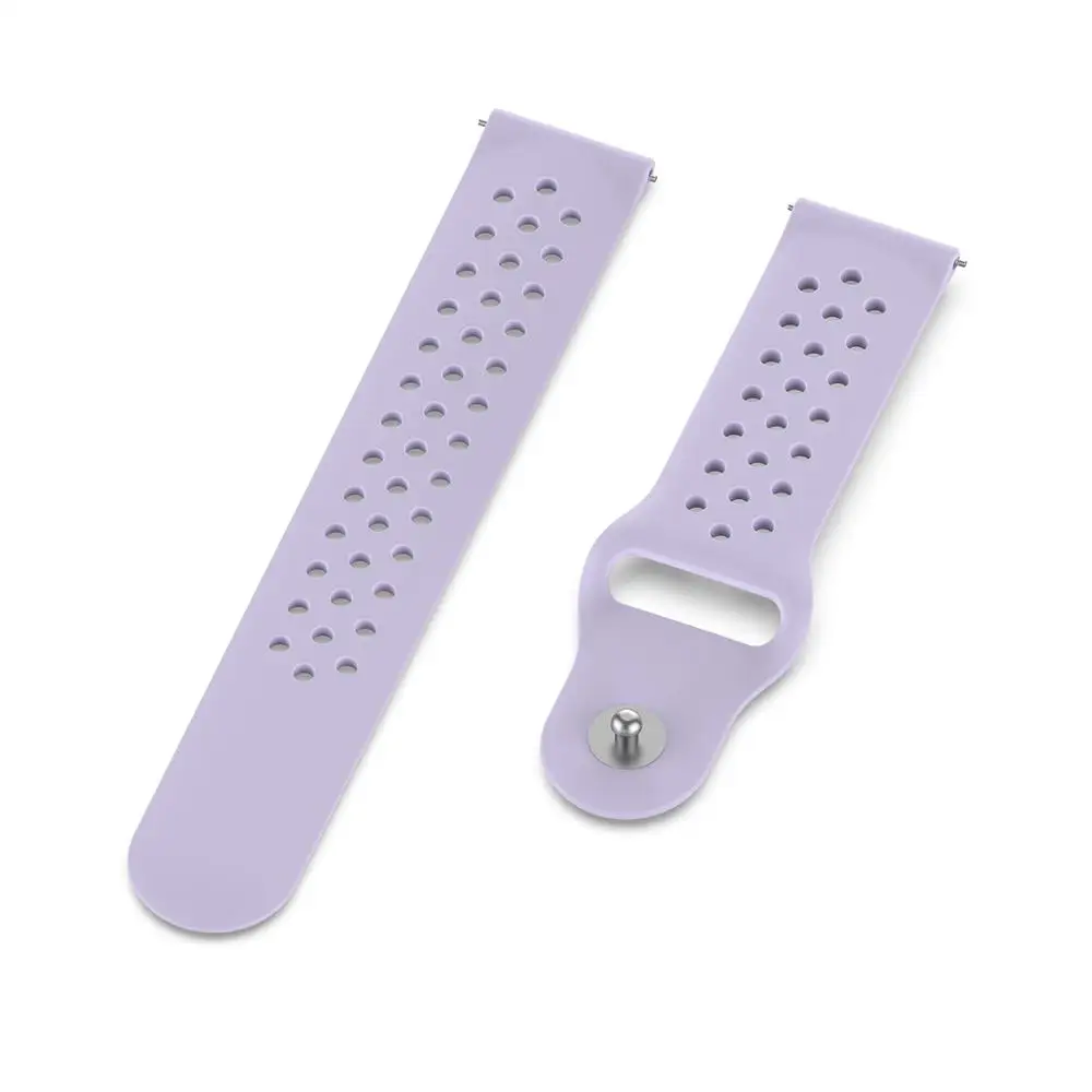 Light purple Ремешок на запястье для Xiaomi Huami Amazfit Bip lite/GTR 42 мм ремешок для часов samsung Active/42 сменный силиконовый ремешок для часов Easy fit - Цвет ремешка: Light purple