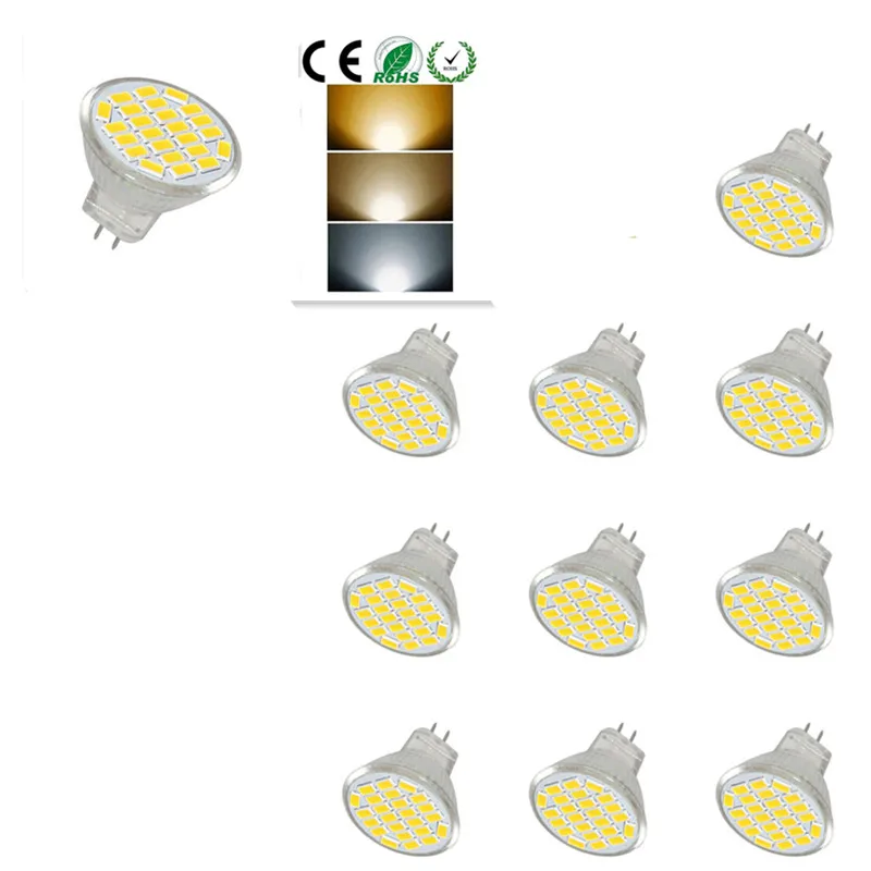 10pcs/lot Led Bulb MR11 GU4 12V Warm/Cold White 7W Spotlight For Ceiling Lights/Window Display | LED Bulbs &amp Tubes