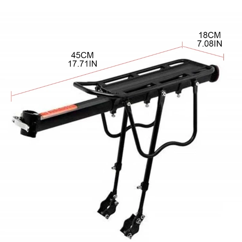 

Bicycle Rear Back Seat Luggage Rack Holder Carrier for Panniers Bags, Luggage