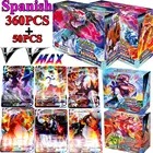 360 + 50 шт. новые испанские Покемоны карты меч и щит боевые стили охлаждение правления полная новая герметичная Розничная коробка карты покемонов