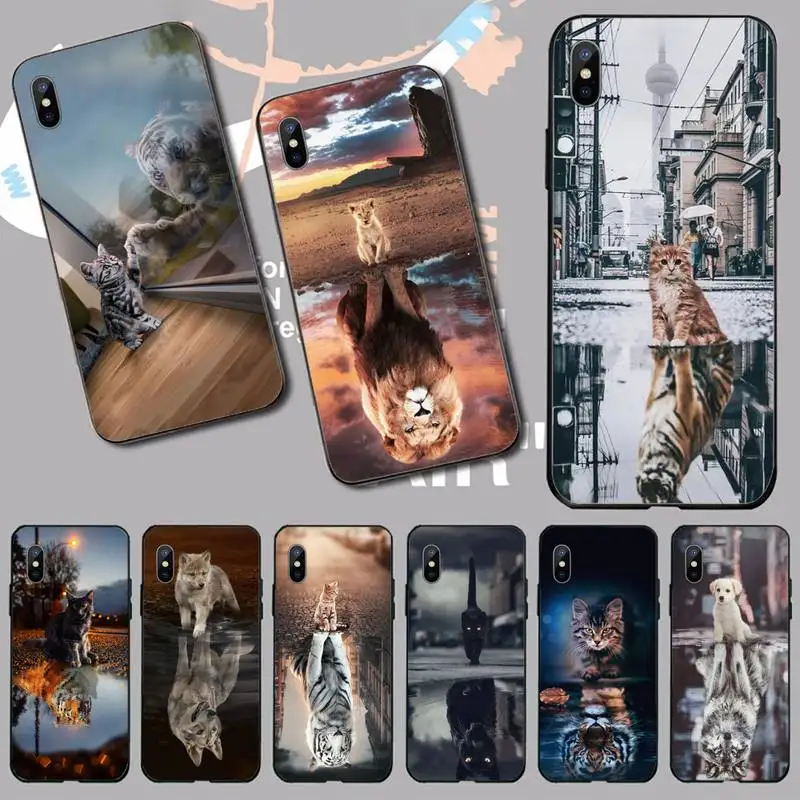 

Cat tiger dog lion Phone Case for iPhone 11 12 13 pro XS MAX 8 7 6 6S Plus X 5S SE 2020 XR mini