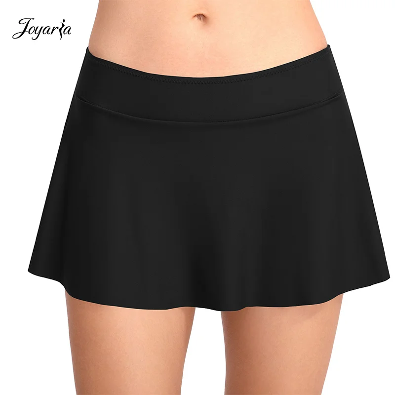 

Joyaria Womens Retro Ruched Bikini Brief Bottoms Ruched Hipster Swim Bottoms Swim Skirt