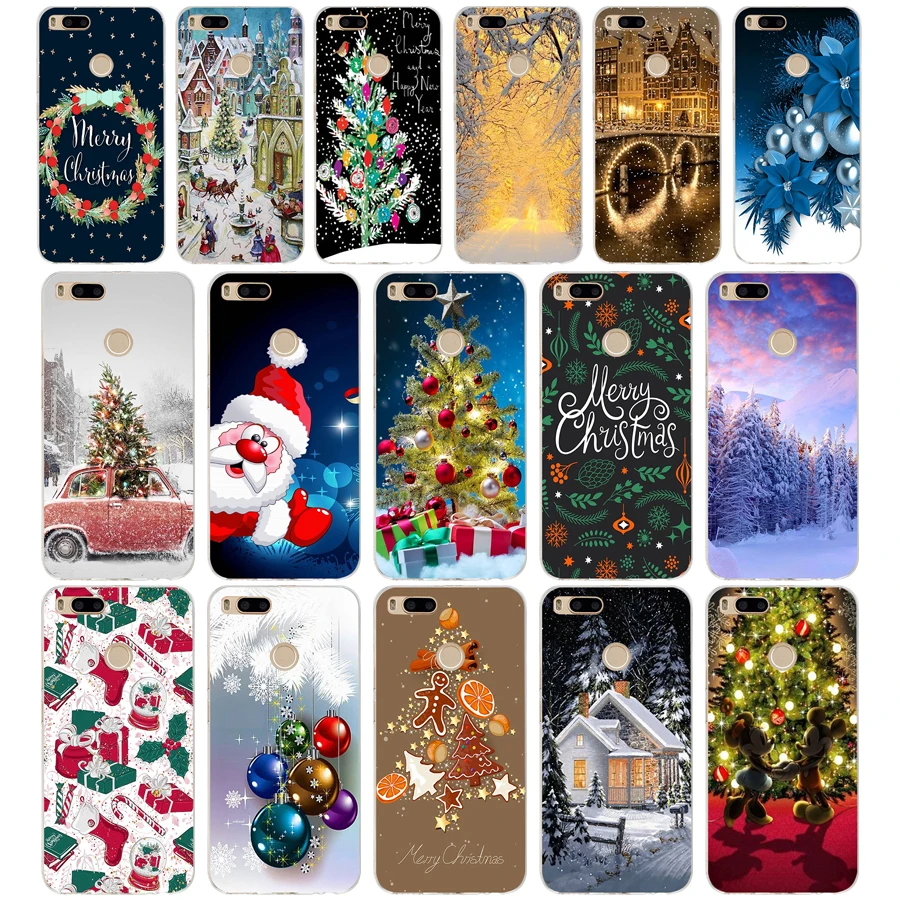 342FG новый год Снеговик Красочный Счастливого Рождества 2 Мягкий Силиконовый ТПУ