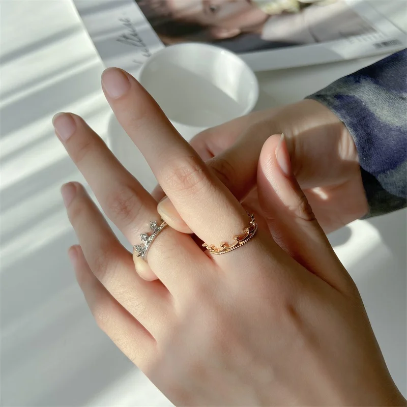 Оригинальное кольцо цвета белого золота Моя Принцесса Королева Корона