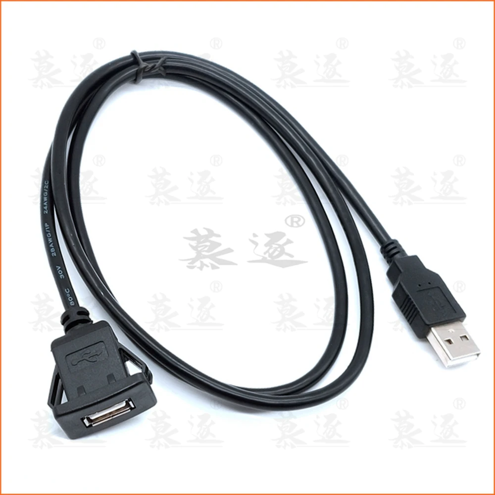Фото USB-удлинитель AUX для скрытого монтажа на панели для автомобиля, грузовика, лодки, мотоцикла, приборной панели (квадратная головка) №4