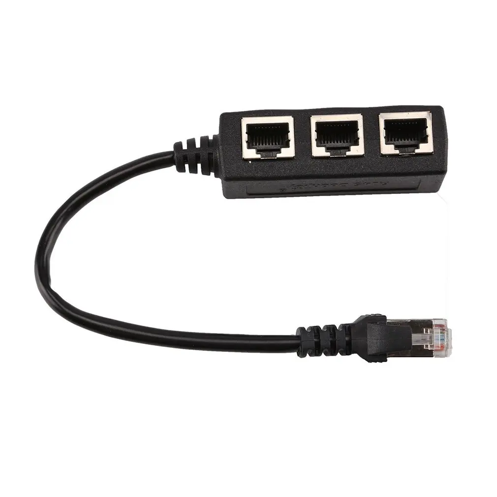 Профессиональный Длинный сетевой кабель RJ45 от 1 до 3 Ethernet LAN сплиттер расширитель