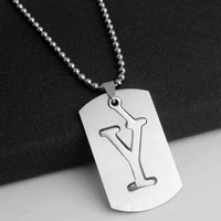 10pcs stainless steel alloy alphabet initial letter y america 26 english word letter family friend name sign necklace jewelry