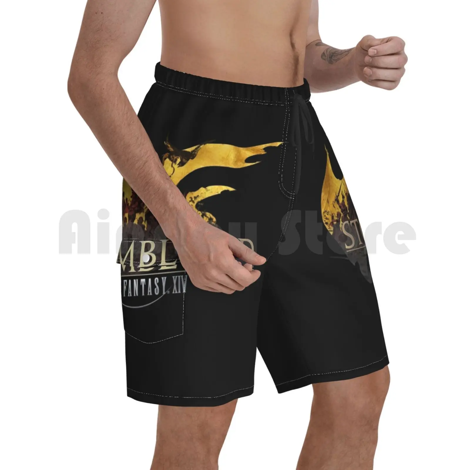 

Final Fantasy Xiv : Stormblood Beach Shorts Men Beach Pants Swim Trunks Final Fantasy Xiv Final Fantasy Final Fantasy