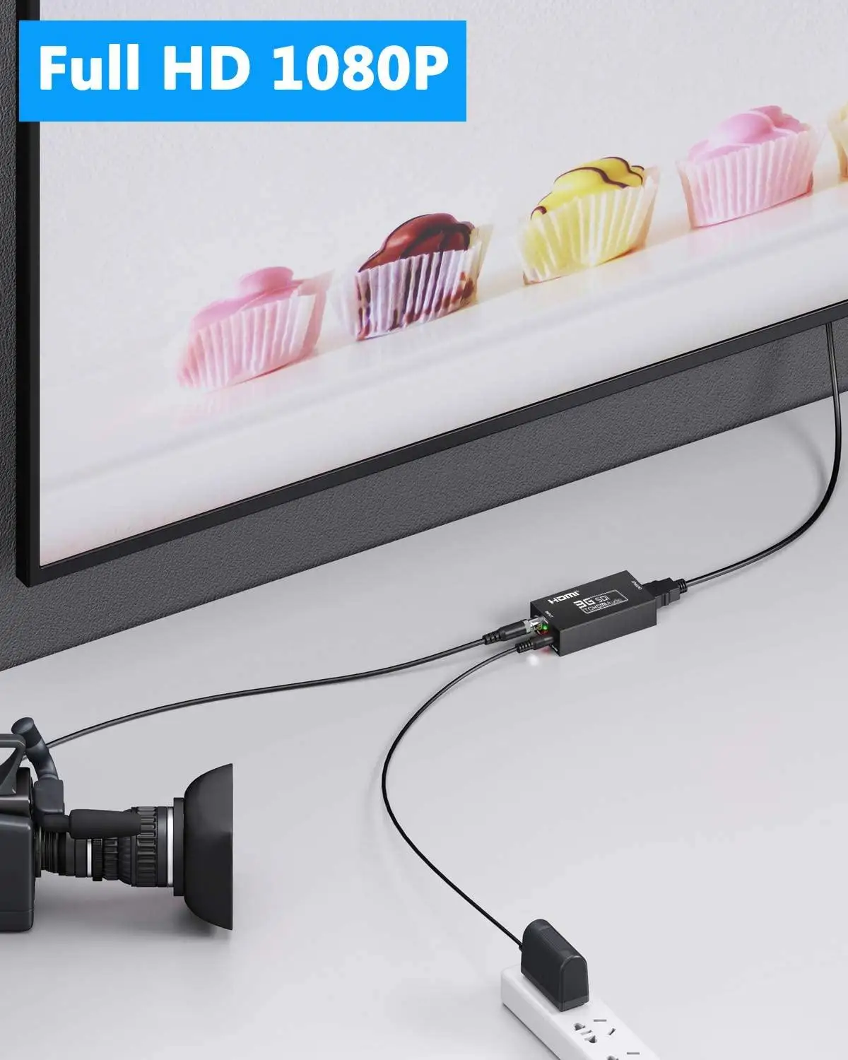 SDI в HDMI конвертер аудио видео BNC адаптер HD 3G и DC 5V 1A для монитора HDTV |