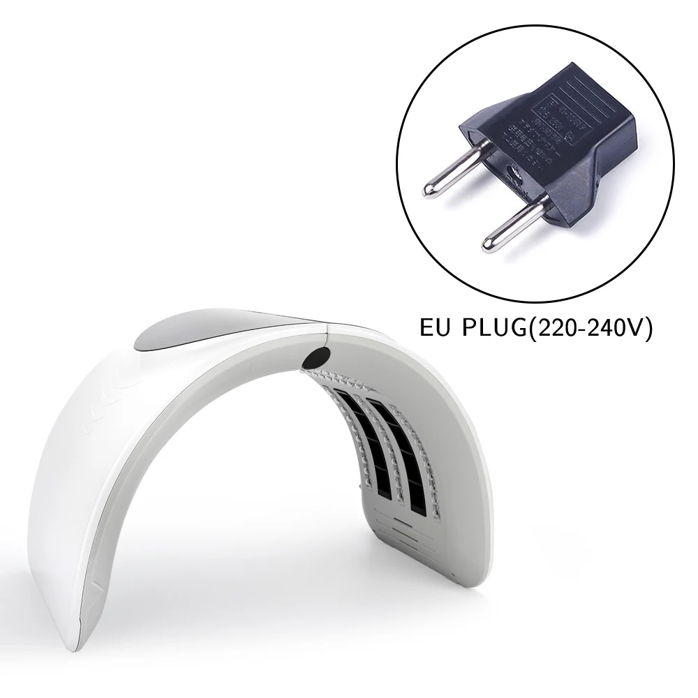 EU PLUG Складной 6 цветов PDT светодиодный светильник терапия светодиодный маска лечение акне отбеливание лица Омоложение кожи светодиодный терапевтический прибор - Цвет: EU PLUG