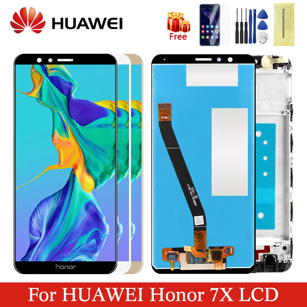 Для 5,9" huawei Honor 7X ЖК-дисплей+ сенсорный экран панель дигитайзер сборка Замена для Honor 7 X дисплей