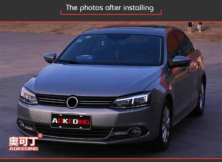 AKD автомобильный Стайлинг для VW Jetta MK6 фары 2012- Angel Eye светодиодный фары DRL Биксеноновые линзы дальнего ближнего света парковочные противотуманные фары