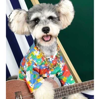dog costume summer thin floral shirt cotton pet cat clothing puppy clothes for teddy yorkie chihuahua ropa camiseta para perros