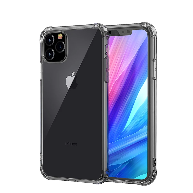 Чехол для Телефона iPhone X XR XS Max 11 Pro 6 6s 7 8 Plus ударопрочный бампер прозрачный мягкий