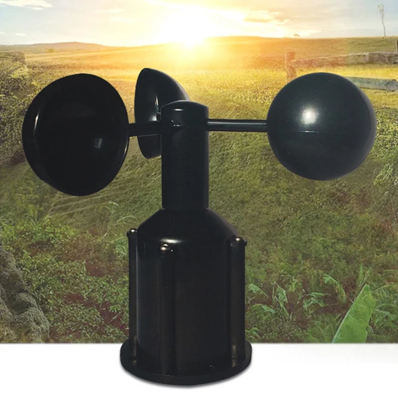 Датчик скорости ветра Анемометр три чашки алюминиевый легированный импульсный