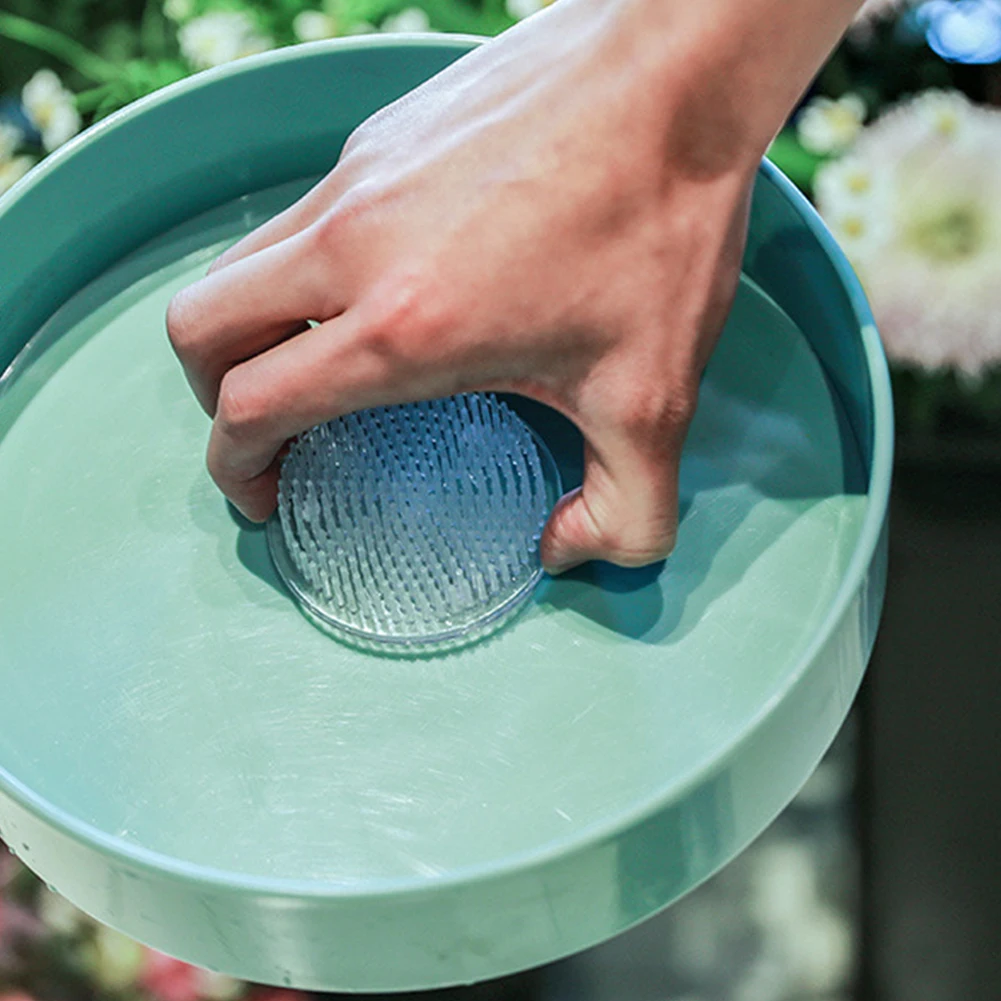 

2pcs/pack Office Holder Round Pin Fixed Tool Spike Home For Arrangement Transparent Party Flower Frog Wedding Art