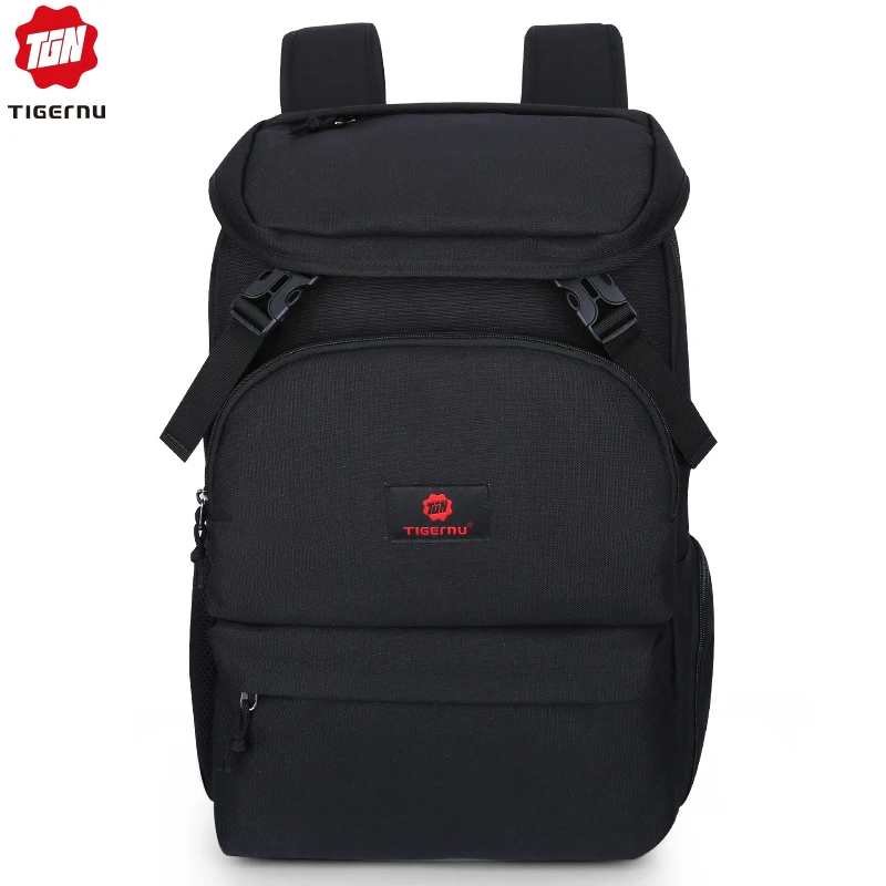Tigernu мода мужчины опрятный стиль рюкзак для молодежи лоскут карман большой