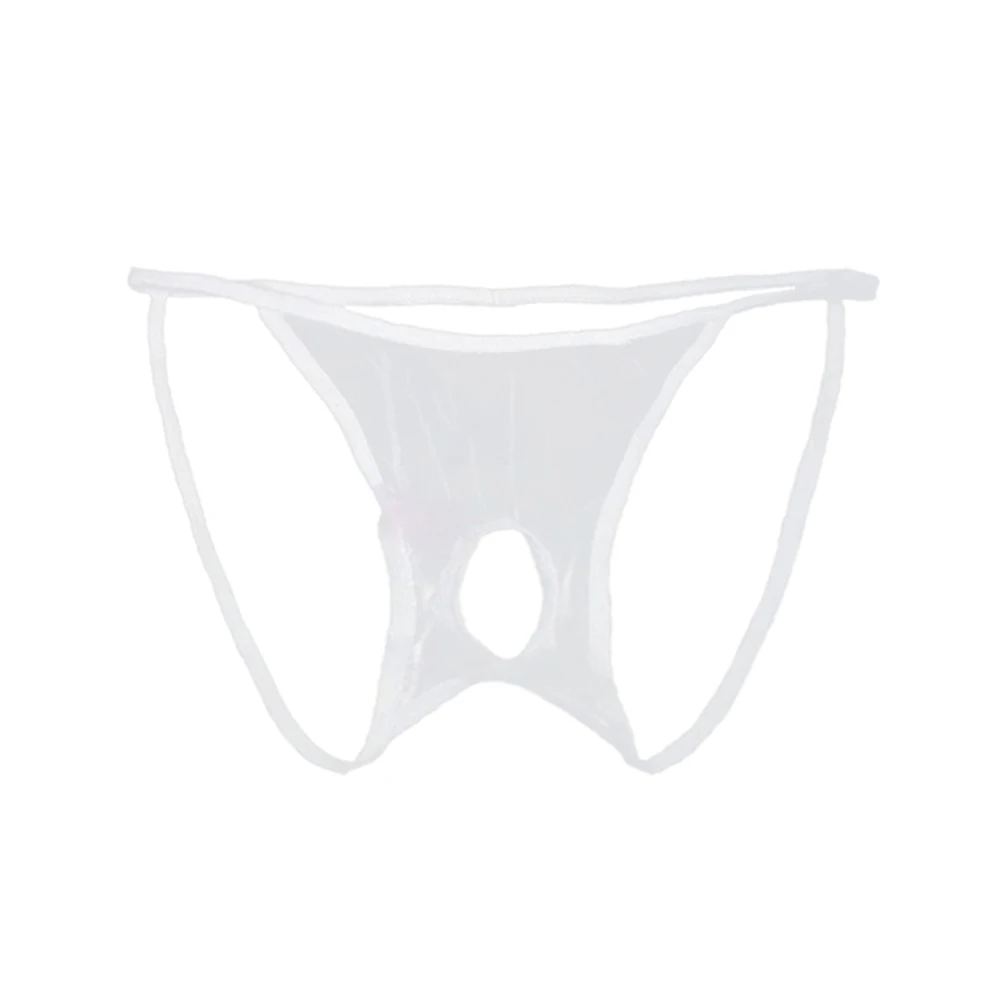 Men's Transparent Thong T-back Low Waist Sexy Lingerie Underwear Underpants Men Thong Ultra Thin Mini Underpant Fun