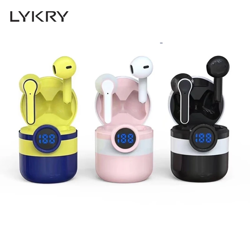 

Pro12 TWS Wireless Bluetooth Earphones Cute Mini Earbuds HIFI Stereo Sports Waterproof Phone Headset Ear Buds with Charging Case