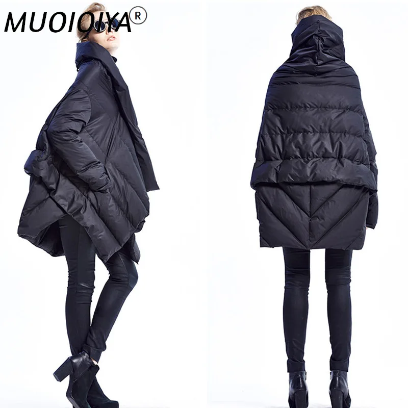 

Will Code Winter Personality Down Jackets Cloak Girls Long Fund A Word Loose Thickening Trend Fund Down Jackets