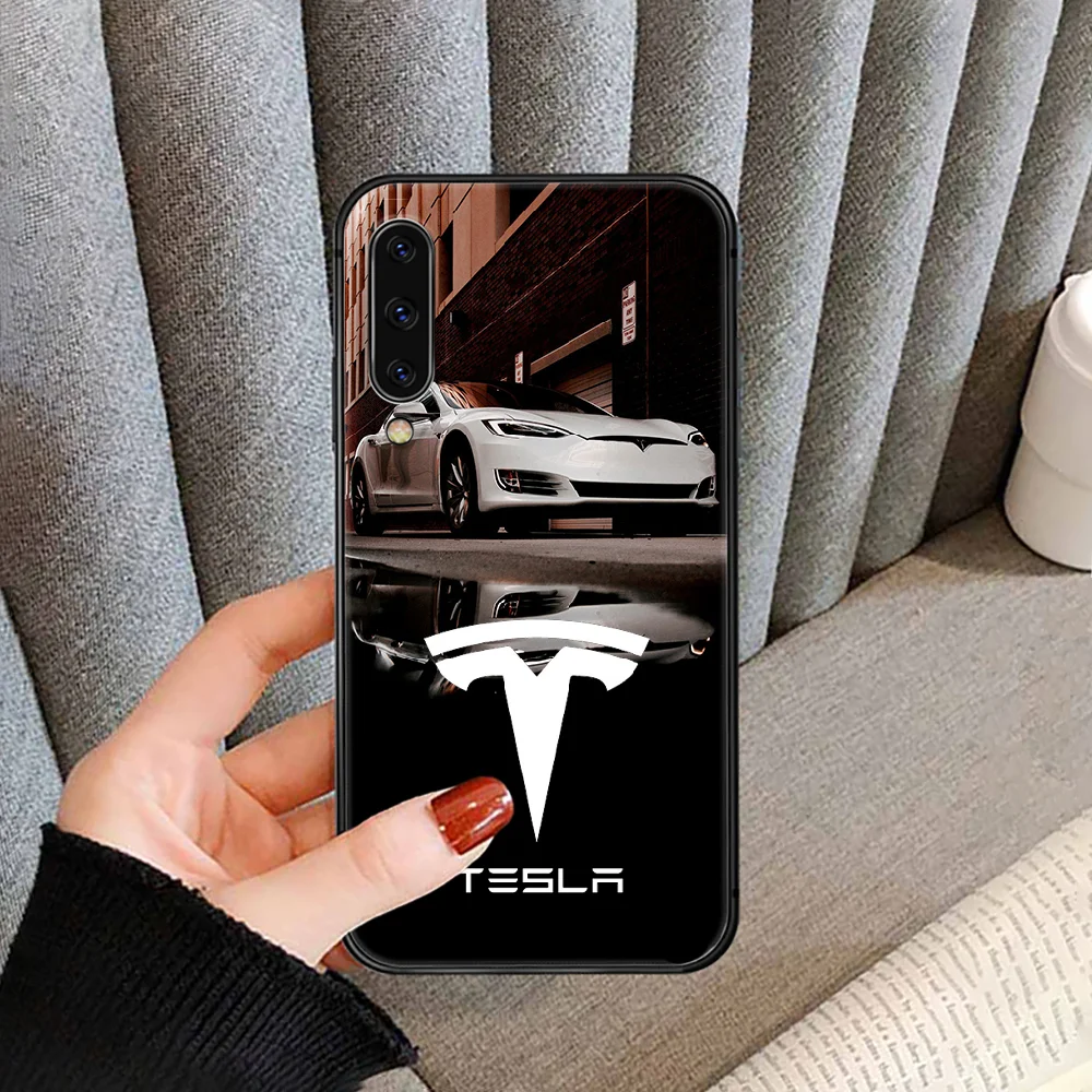 

Tesla Car Phone Case For For SamSung Galaxy A M 5 8 10 20 30 31 40 50 51 70 71 80 S E Black black back fashion funda soft