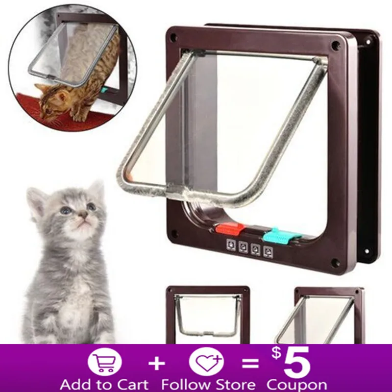 

Pet door opening cat dog two way free access door opening suitable for installation of glass doors and wooden doors
