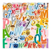 52pcs english alphabet enlightenment stickers for notebooks stationery kscraft cute sticker scrapbooking material craft supplies
