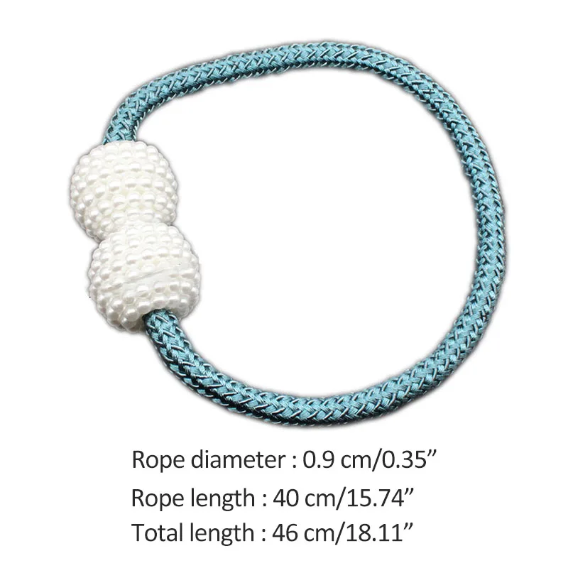 Магнитный зажим для штор держатель с жемчужинами подвесной круглой веревкой