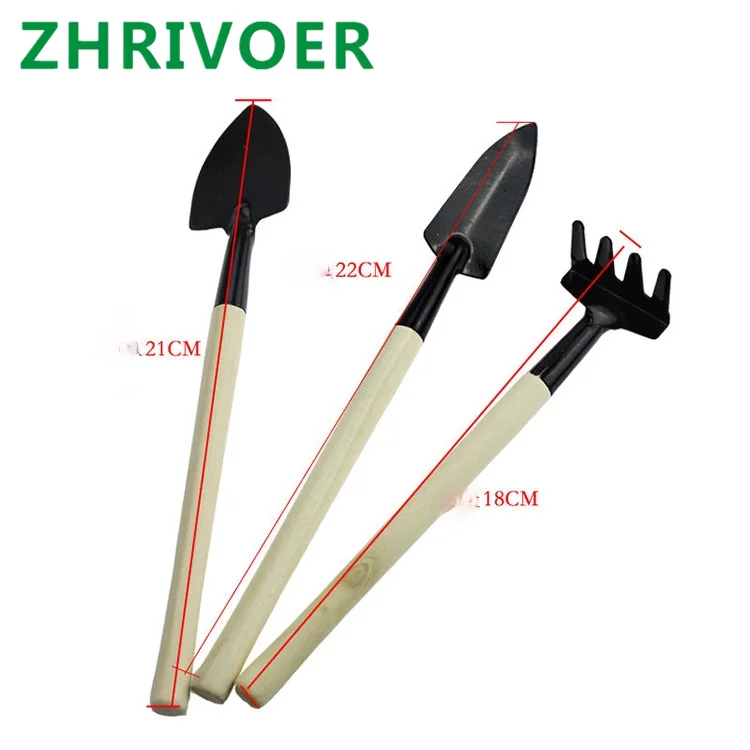 

Garden tools Three Piece Mini garden tools plant potted garden tools shovel rake Shovel harrow