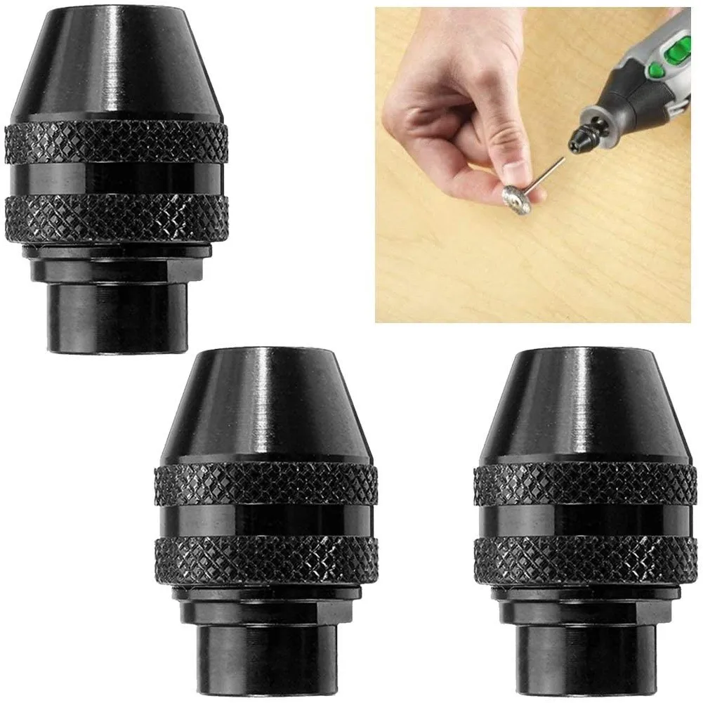 

Rotary Bohrfutter Tools 3pcs 0.4-3.4mm 4486 Alloy Black Electric Grinder