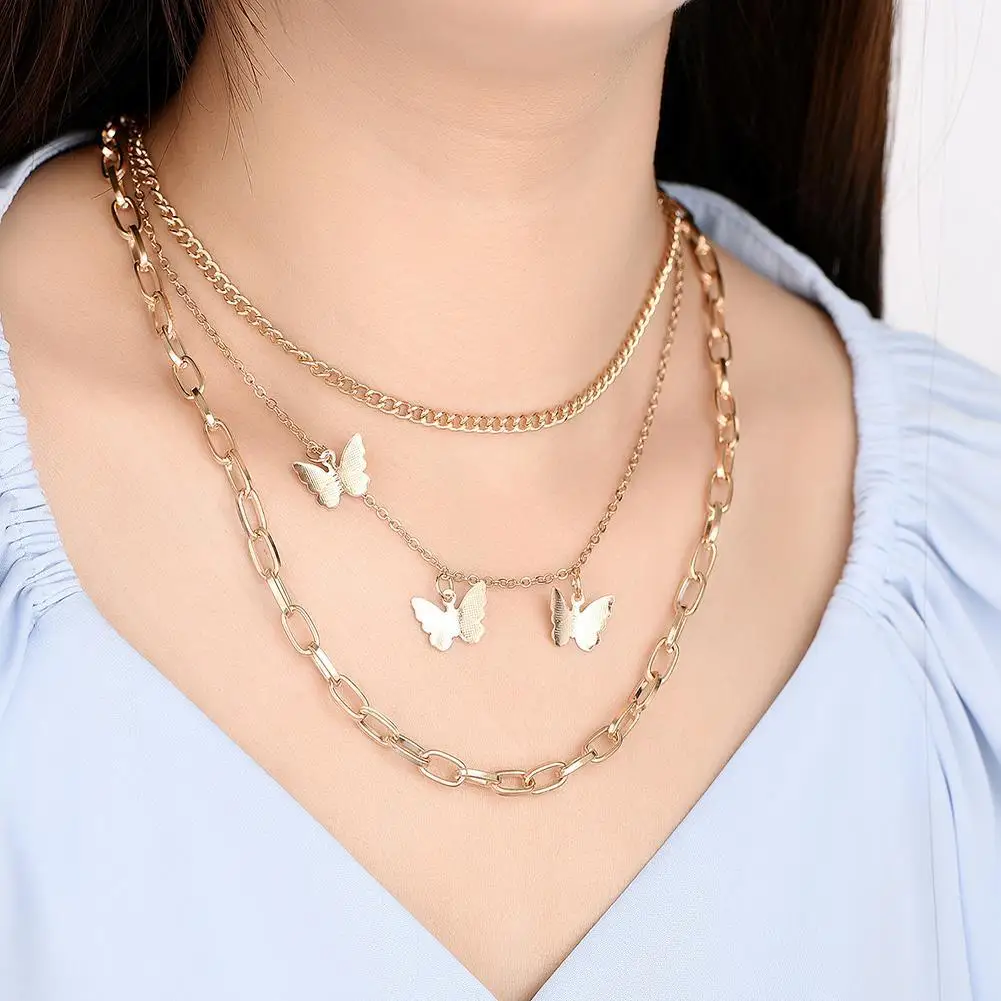

Trendy Star Leaves Pendant Necklace for Women Gold Color Geometric Multilayer Necklaces Jewelry Accessories