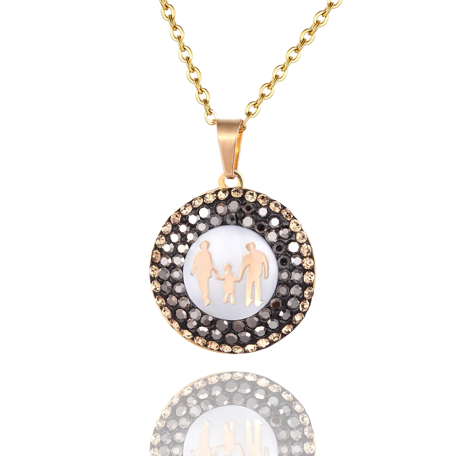 Стальная Роскошная золотая подвеска Мэри/Love Свадебные украшения и многое другое