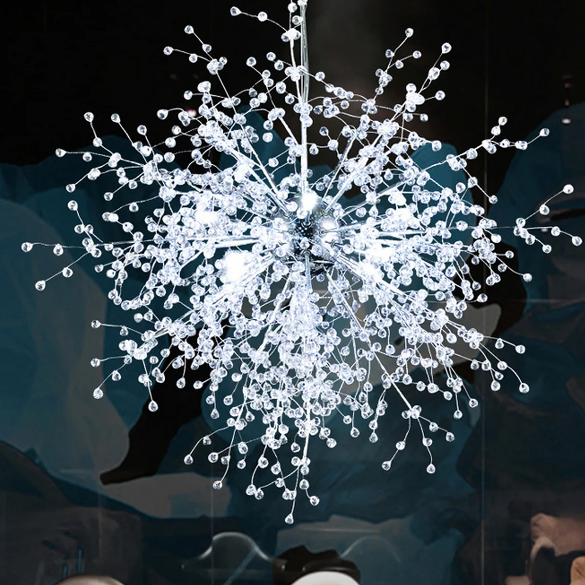 

Dandelion Chandeliers Lighting for Dining Room Bedroom Exhibition hall Living Room LED White Light Pendant Hanging Lamp