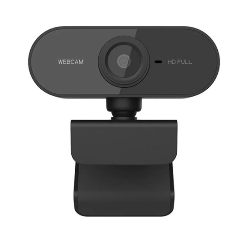 

Webcam, 1080P HD Camera with Microphone, USB Plug-And-Play, No Driver for Online Class Teaching Conference Video - Black