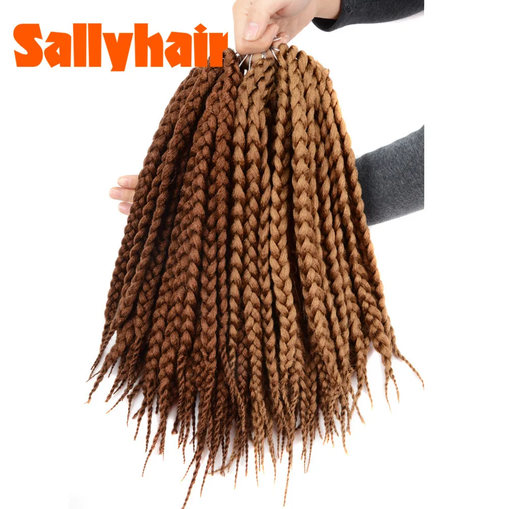 Sallyhair короткие косички вязанные крючком волосы синтетические для наращивания 14