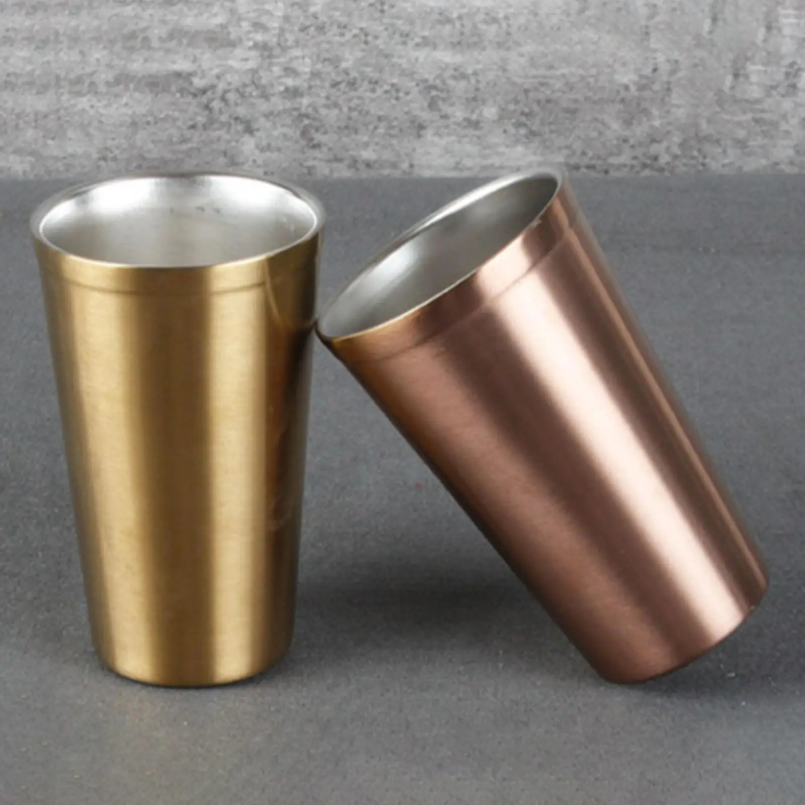 

480ML 304 Stainless Steel Double-Layer Anti-Fall Drink Cup Beer Glass Water Tea Milk Mugs Tumbler Pint Glasses Cups Travel Mugs