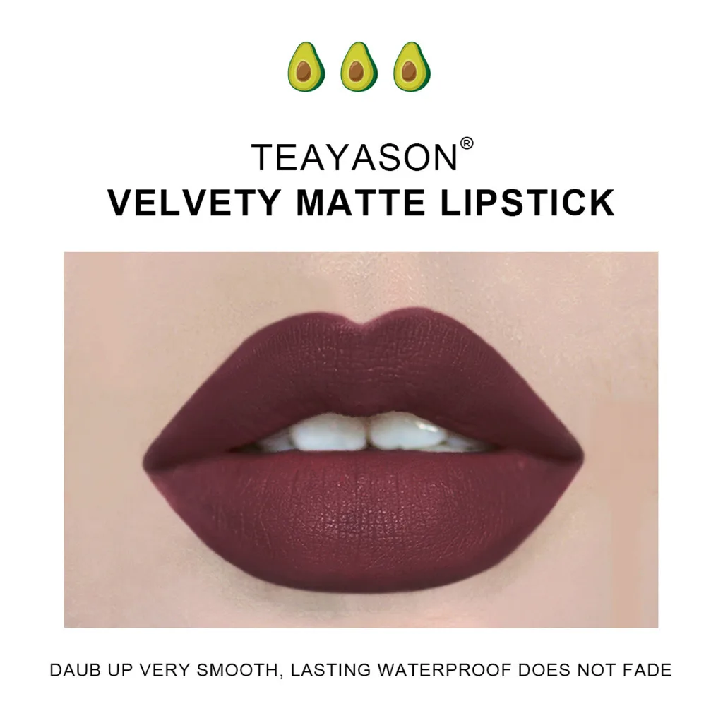 Матовая губная помада 3 цветов водостойкая стойкая карандаш для макияжа мягкий