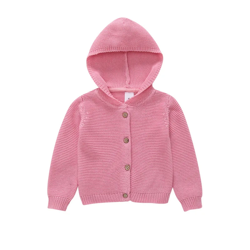 Осенняя хлопковая трикотажная куртка для малышей красный розовый белый свитер