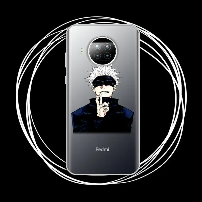 

Jujutsu Kaisen Satoru Gojo anime Phone Case Transparent for Xiaomi mi Redmi note 10 t 8 9 pro lite 11 Samsung S 8 9 10 20