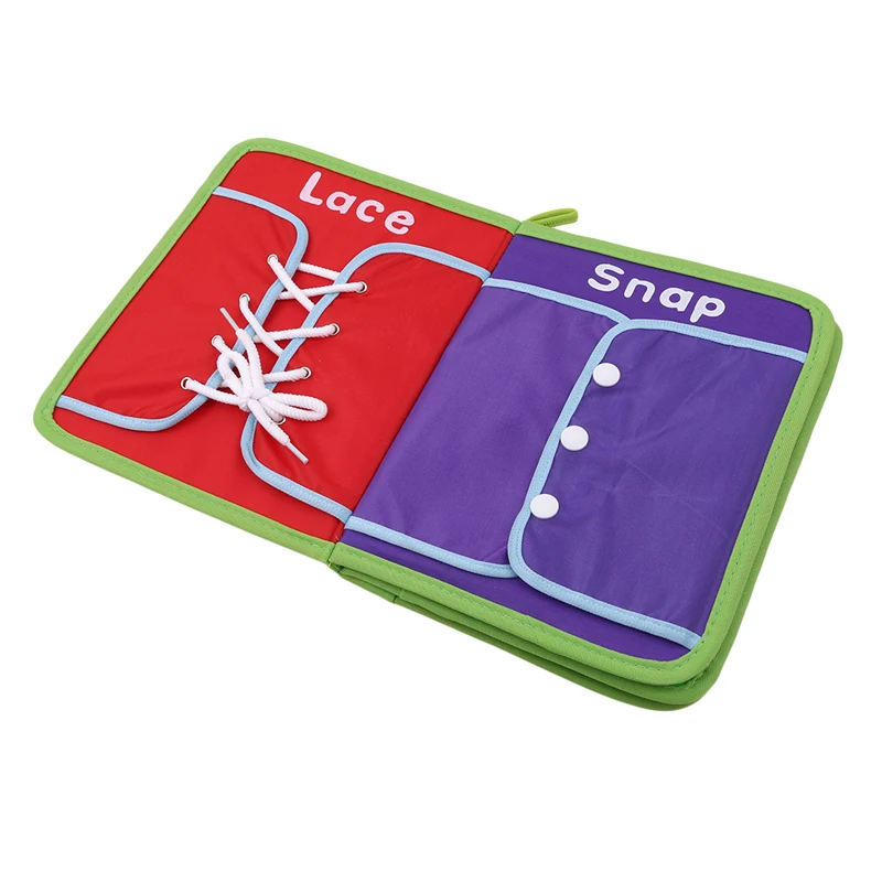 Книга Монтессори научиться одевать доски Тихая книга для раннего развития