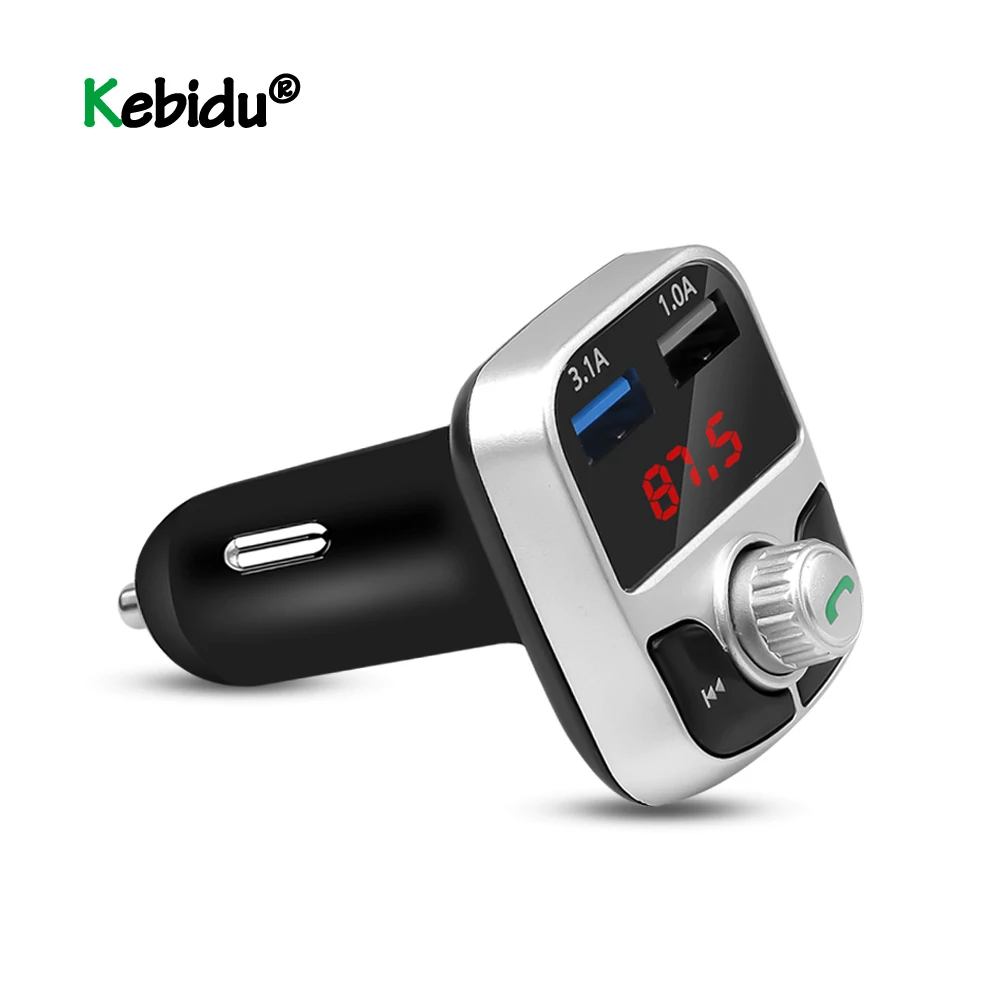 Универсальное автомобильное зарядное устройство с Bluetooth и двумя USB-портами для