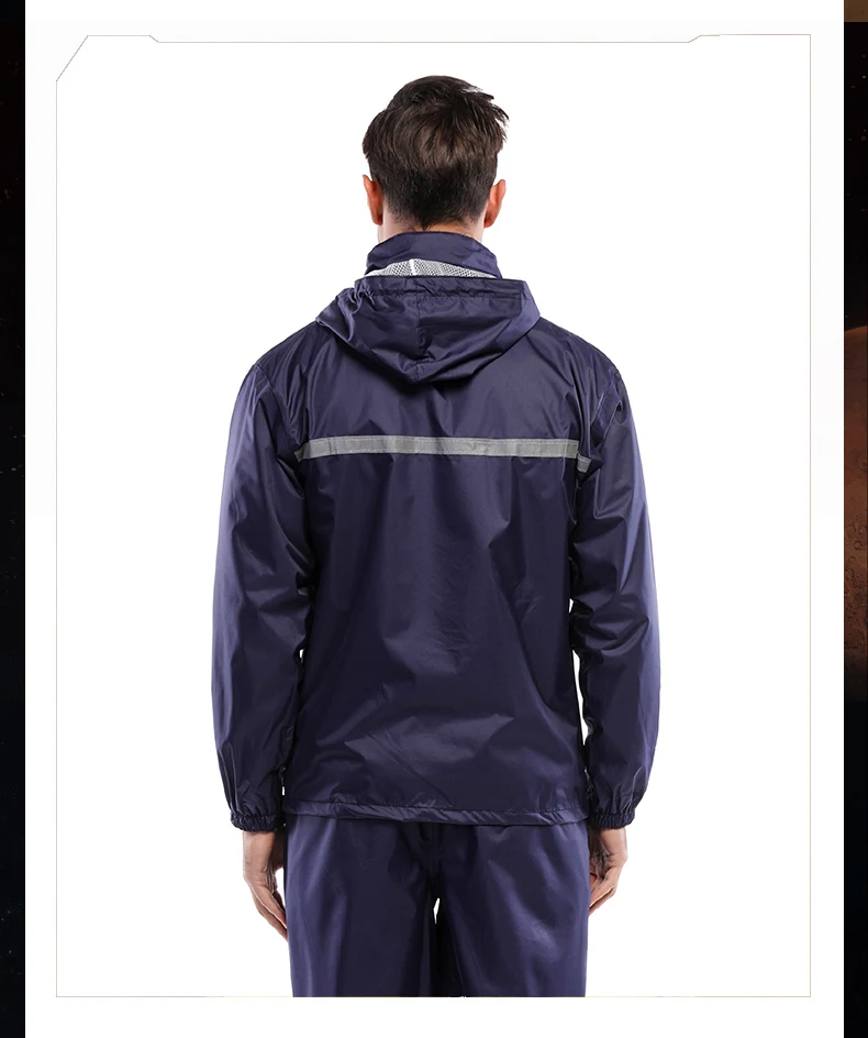 

Adult Cycling Raincoat Rain Pants Reflective Waterproof Suit For Fishing Inpermeable Thicken Unisex Yagmurluk Rain Gear BE50rc