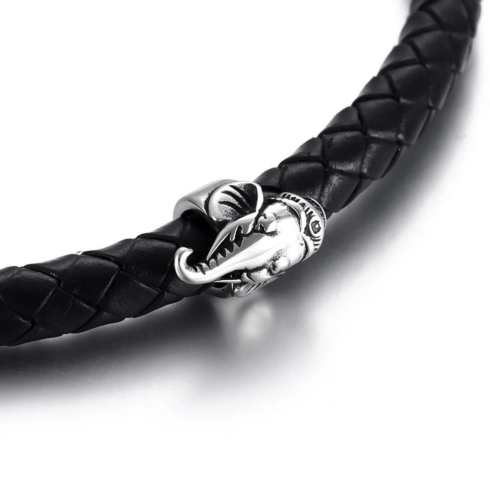 Бисер из нержавеющей стали большой ползунок 8 мм для кожаных браслетов ювелирных