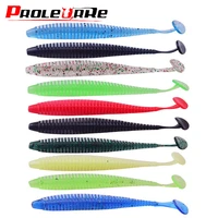 10pcslot fishy smell worms soft lures 9 5cm 3g fishing jig wobblers silicone artificial bait bass pike tail swimbaits tackle