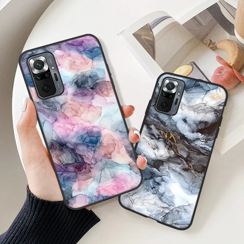 For Redmi 9 Case For Xiaomi Redmi Note 10 Pro Cases Redmi Note 9 7 8 Pro 10S 8T 9S Marble Soft Funda Redmi 9A 9T 9C 8A 7A Cover